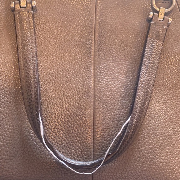 Gray Coach Purse Over the Shoulder - Picture 3 of 6